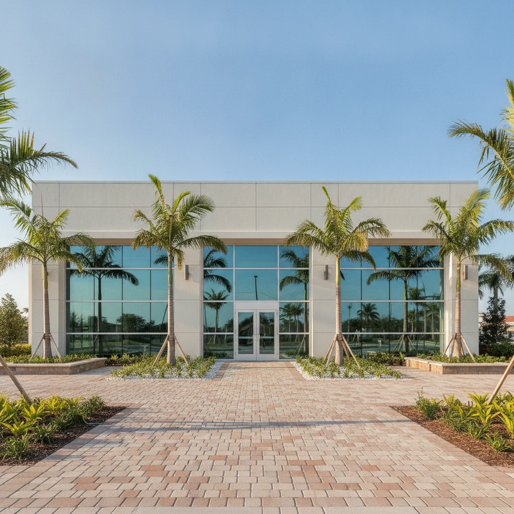 Finished commercial building project in South Florida by Red Spade Repairs