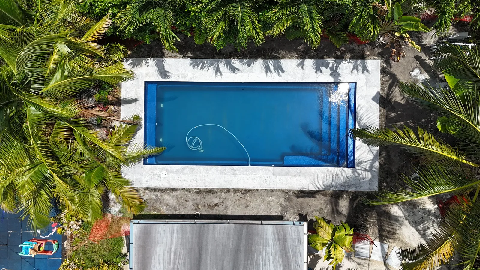 Fiberglass pool installed by Red Spade Repairs in South Florida