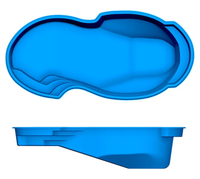 Atlantic Deep San Juan fiberglass pool shape