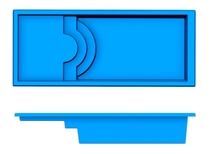 Canyon Beach San Juan fiberglass pool shape