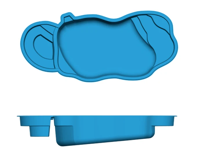 Central Park San Juan fiberglass pool shape