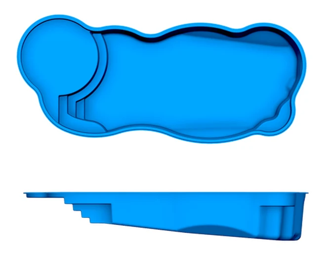 Clearwater Beach San Juan fiberglass pool shape