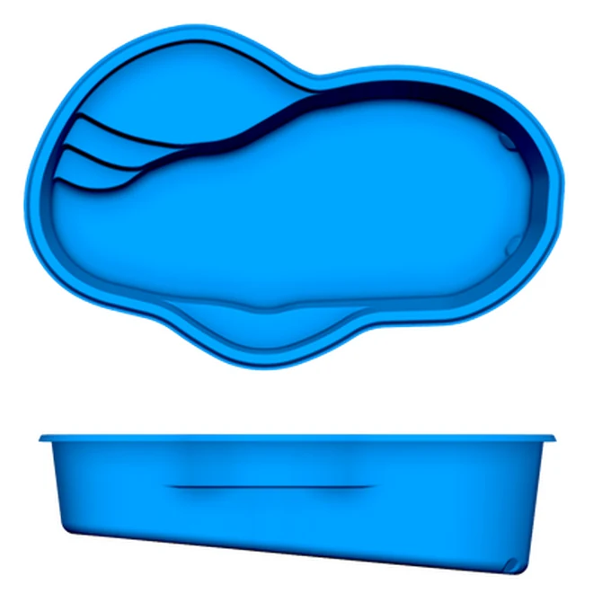 Crystal Cove San Juan fiberglass pool shape