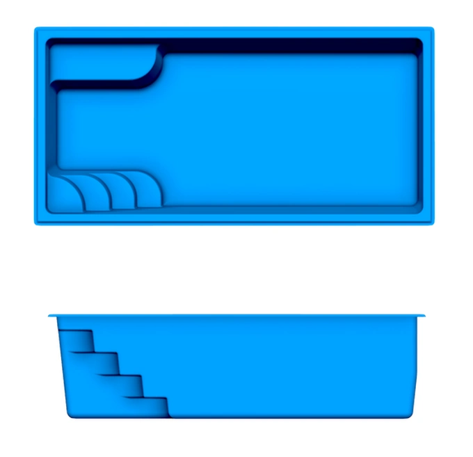 Cyberlane (no spa) San Juan fiberglass pool shape