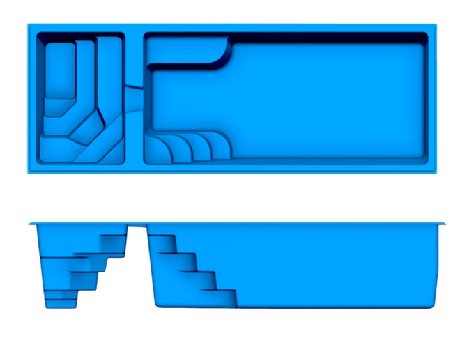 Cyberlane San Juan fiberglass pool shape