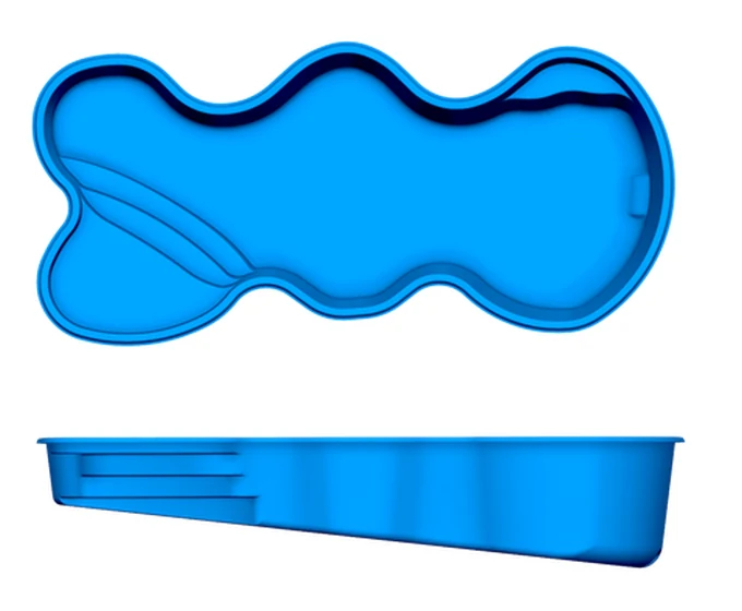 Desert Falls San Juan fiberglass pool shape