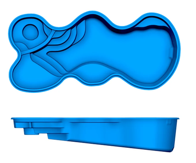 Desert Springs San Juan fiberglass pool shape