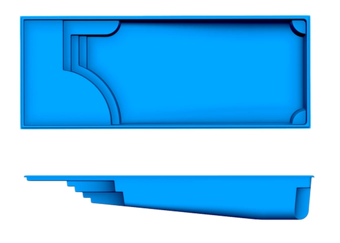Great Lakes Beach San Juan fiberglass pool shape