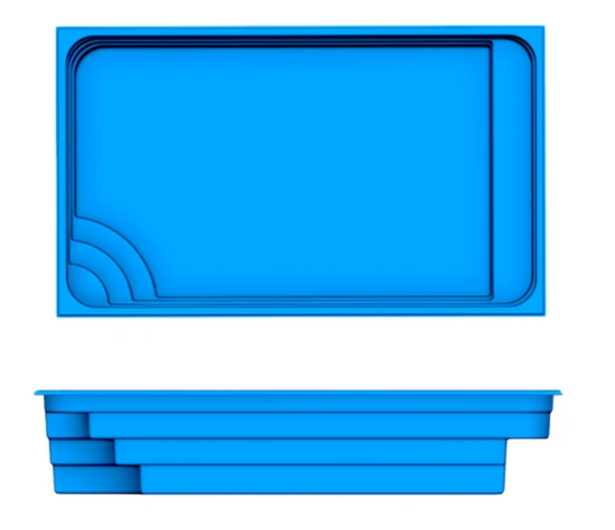 Gulf Breeze San Juan fiberglass pool shape