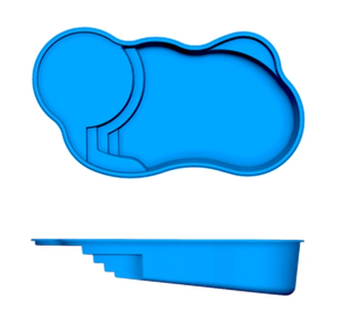 Huntington Beach San Juan fiberglass pool shape