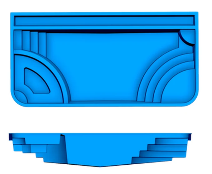 iPool 2 San Juan fiberglass pool shape