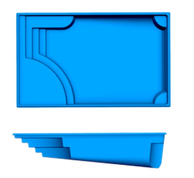 Lake Michigan San Juan fiberglass pool shape