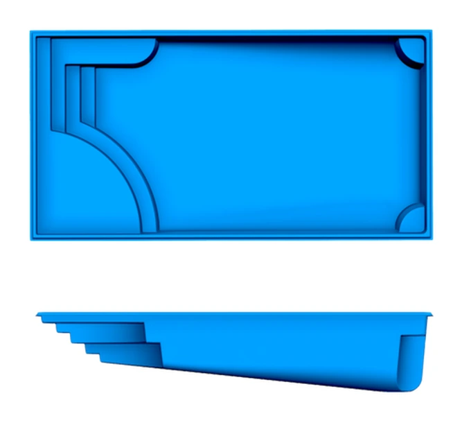 Lake Superior San Juan fiberglass pool shape