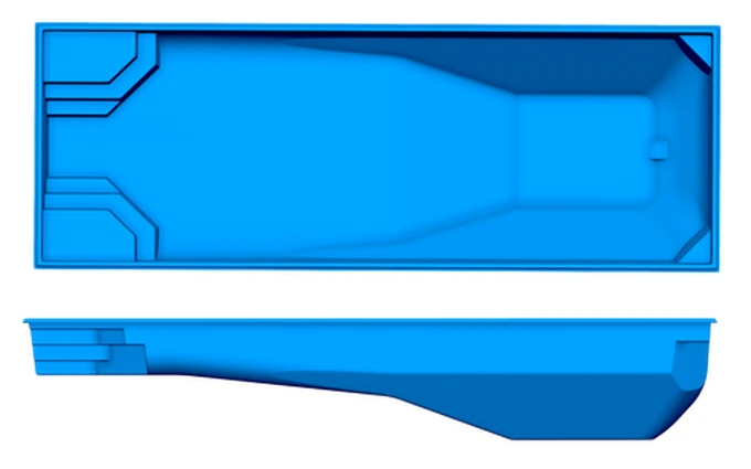 Luxor Deep San Juan fiberglass pool shape