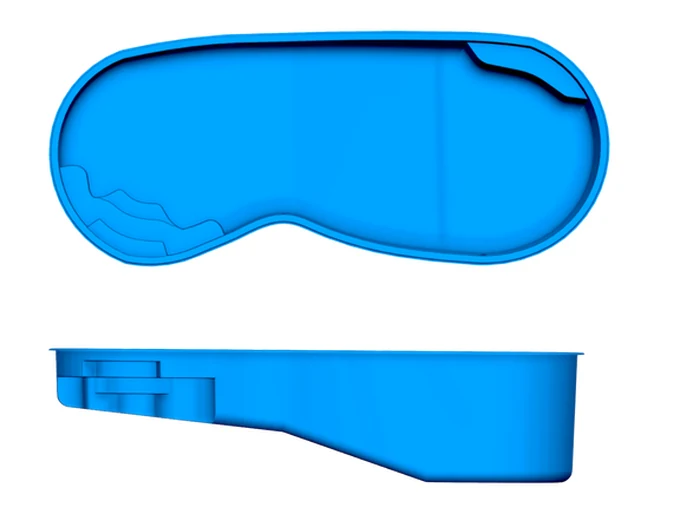 Manatee Deep San Juan fiberglass pool shape
