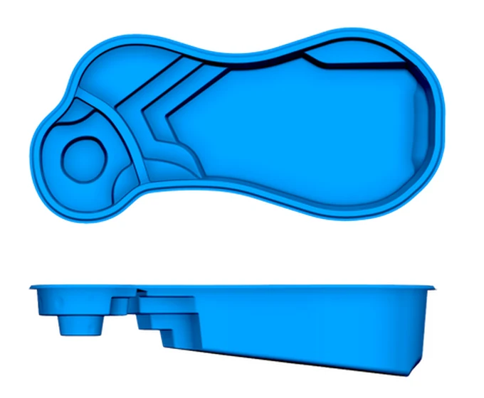 Mandalay Bay San Juan fiberglass pool shape