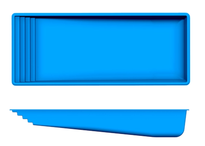 Oceanside San Juan fiberglass pool shape