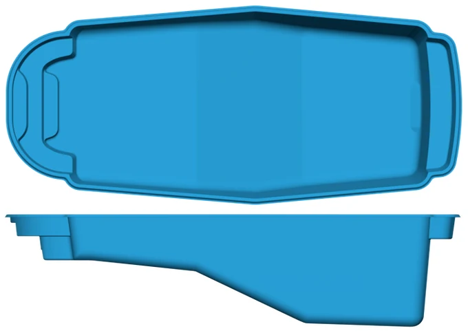 Savannah Deep San Juan fiberglass pool shape