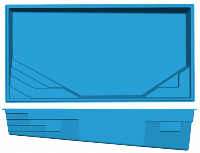 Stockholm San Juan fiberglass pool shape