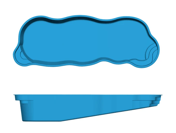 Taj Mahal Deep San Juan fiberglass pool shape