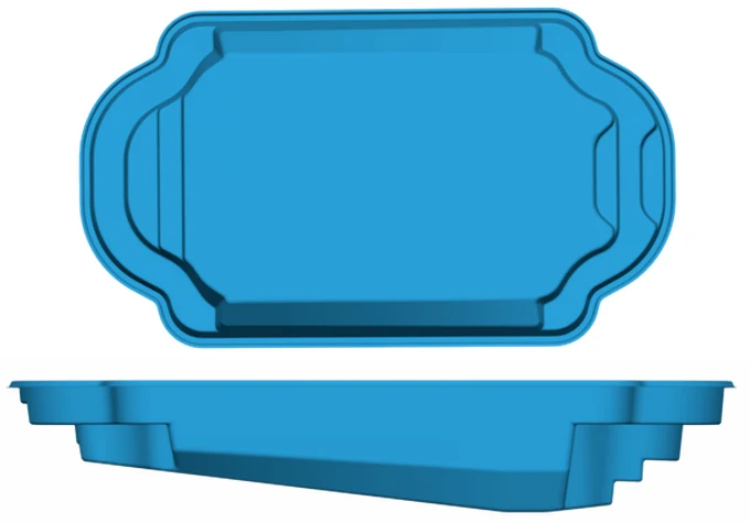 Vegas San Juan fiberglass pool shape
