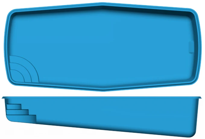 Waikiki I San Juan fiberglass pool shape