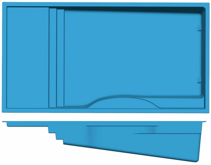 Wylela Beach Grande San Juan fiberglass pool shape