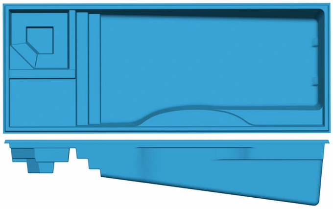 Wylela Cove San Juan fiberglass pool shape