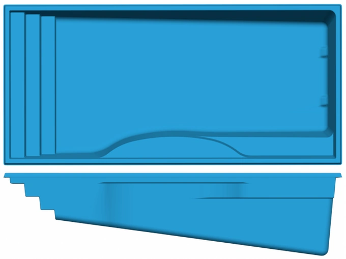 Wylela San Juan fiberglass pool shape